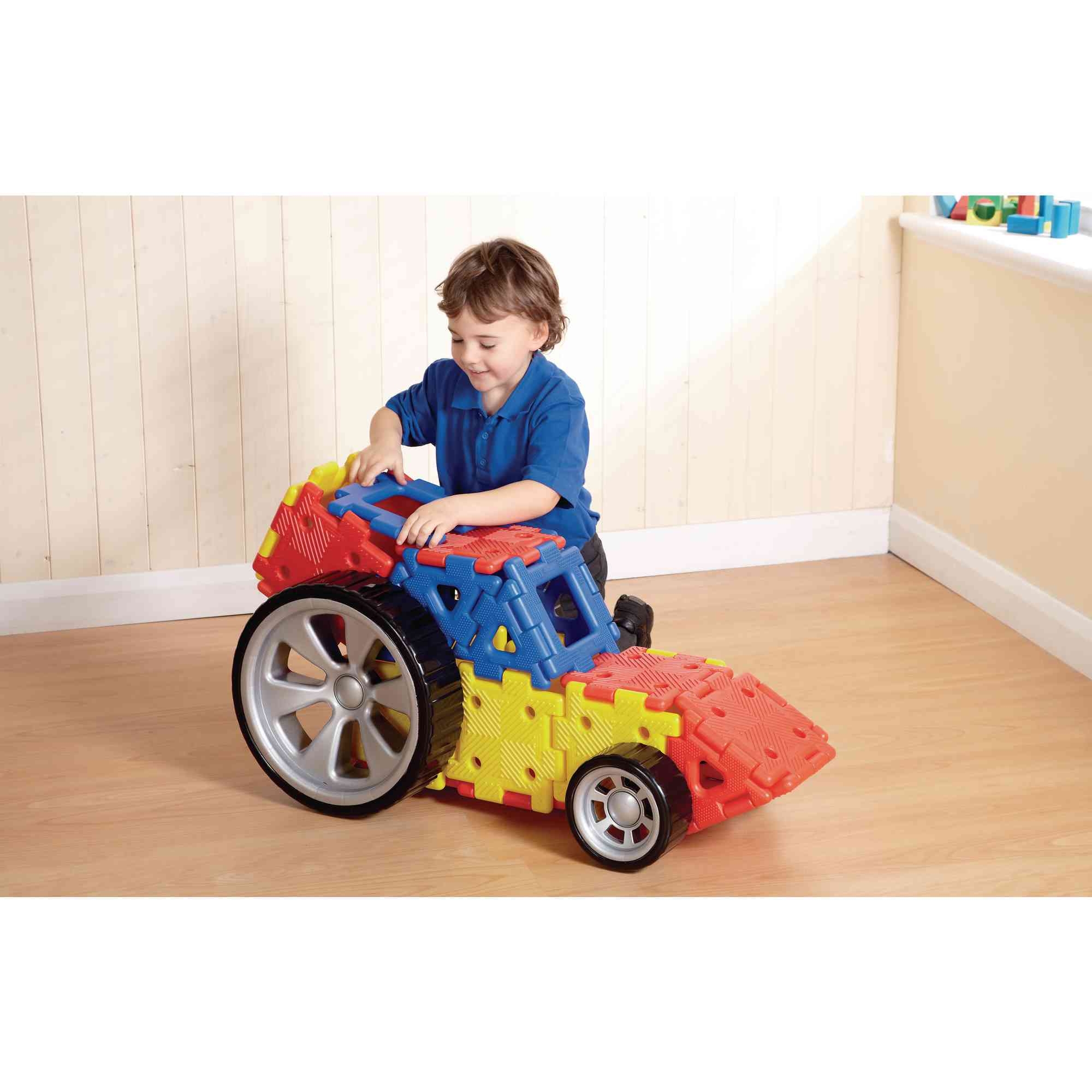 Giant Polydron Vehicle Set - Pack of 32